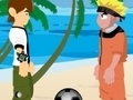 Xogo Naruto and Ben 10 play volleyball