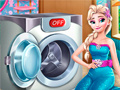 Xogo Elsa Wash Clothes