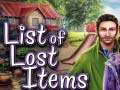 Xogo List of Lost Items