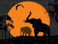 Xogo Elephant Silhouette Jigsaw