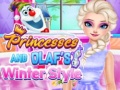 Xogo Princesses And Olaf's Winter Style