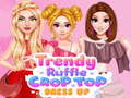 Xogo Trendy Ruffle Crop Top Dress Up