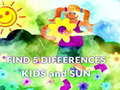 Xogo Find 5 Differences Kids and Sun
