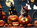 Xogo Jigsaw Puzzle: Halloween Cat