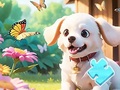 Xogo Jigsaw Puzzle: Dog In Garden
