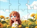 Xogo Jigsaw Puzzle: Sunflower Girl
