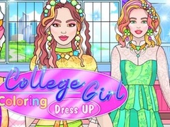 Xogo College Girl Coloring Dress Up