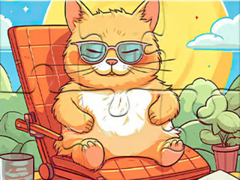 Xogo Jigsaw Puzzle: Enjoying Cat