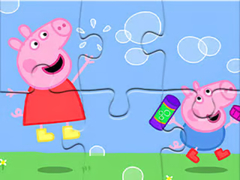 Xogo Jigsaw Puzzle: Peppa Pig Blow Bubbles