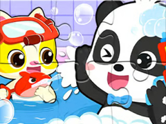 Xogo Jigsaw Puzzle: Baby Panda Shower Time
