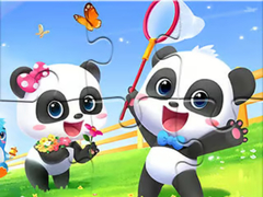 Xogo Jigsaw Puzzle: Baby Panda Spring Outing