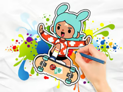 Xogo Coloring Book: Toca Boca Skateboard