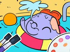 Xogo Coloring Book: Elephant Swim