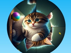 Xogo Round Jigsaw Puzzle Collect Pictures with Cute Kittens