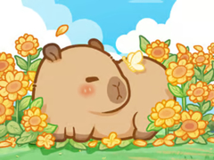 Xogo Jigsaw Puzzle: Capybara In Sunflowers