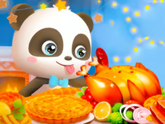 Xogo Jigsaw Puzzle: Little Panda Thanksgiving Feast