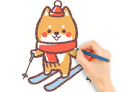 Xogo Coloring Book: Skiing Puppy