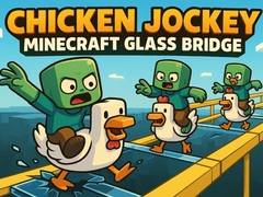 Xogo Chicken Jockey: Minecraft Glass Bridge