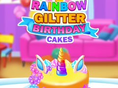 Xogo Rainbow Glitter Birthday Cakes