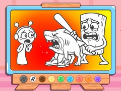 Xogo Coloring Book: Sprunki VS Tung Tung Sahur