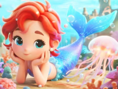 Xogo Jigsaw Puzzle: Chibi Mermaid Marshmallow Jellyfish
