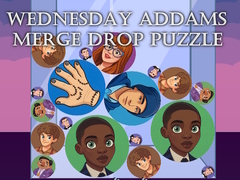 Xogo Wednesday Addams Merge Drop Puzzle