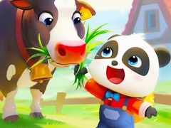 Xogo Jigsaw Puzzle: Baby Panda Cow Ranch