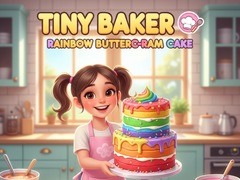 Xogo Tiny Baker: Rainbow Buttercream Cake