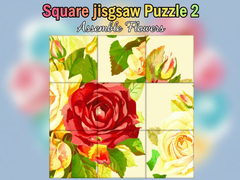 Xogo Square jigsaw Puzzle 2  Assemble Flowers