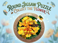 Xogo Round jigsaw Puzzle - Collect the Flower