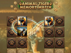 Xogo Animal Tiger Memory Match